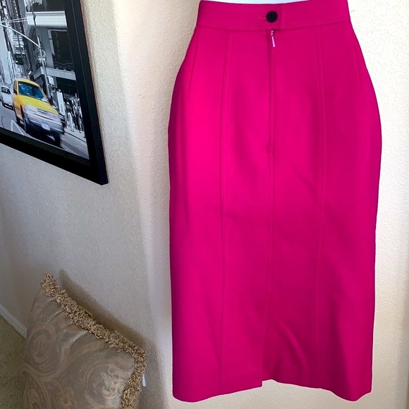 LOUIS FERAUD trophy vintage pink wool suit, tailored skirt & jacket. 6 EUC - Picture 13 of 17